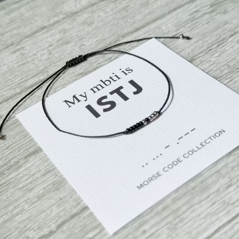 【ISTJ 物流師】MBTI 16型人格。摩斯密碼。手繩手環。禮物