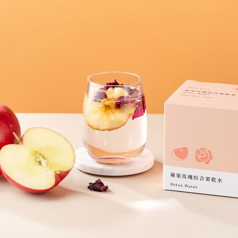 促進消化【蘋果玫瑰綜合果乾水 10入】果乾水 低熱量