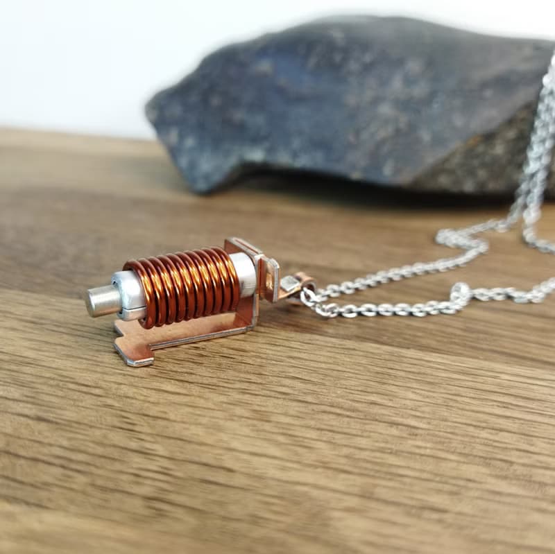 蒸汽朋克吊墜銅線。 反烏托邦項圈。 給極客的父親節禮物