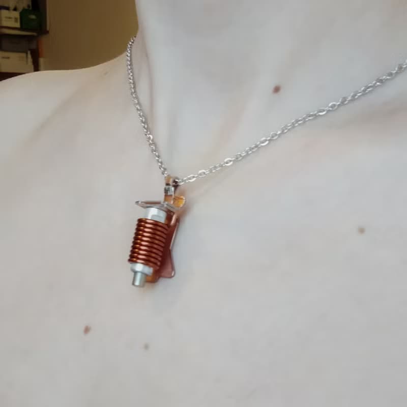 蒸汽朋克吊墜銅線。 反烏托邦項圈。 給極客的父親節禮物