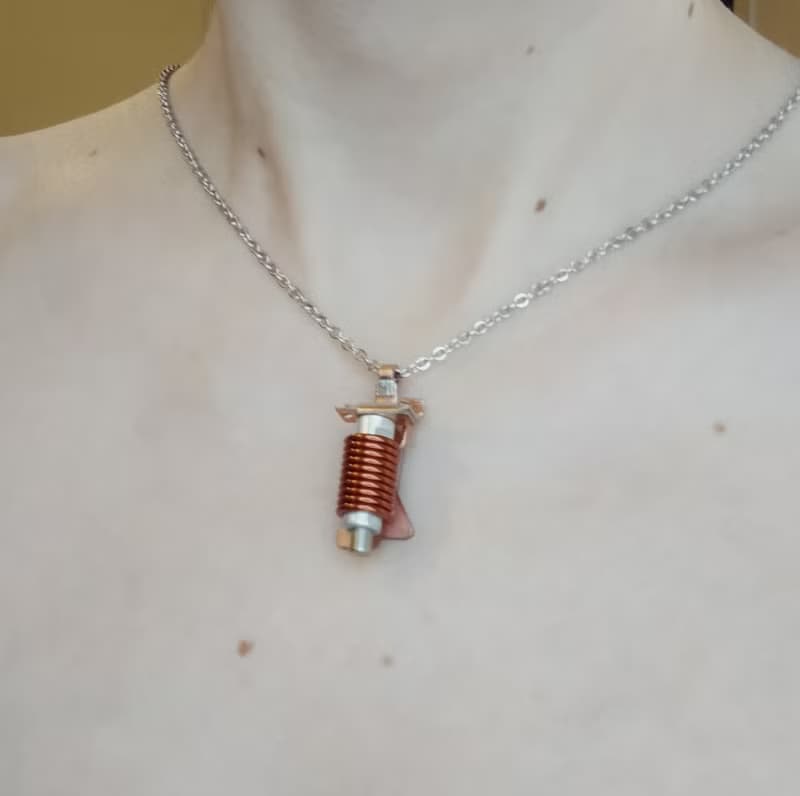 蒸汽朋克吊墜銅線。 反烏托邦項圈。 給極客的父親節禮物