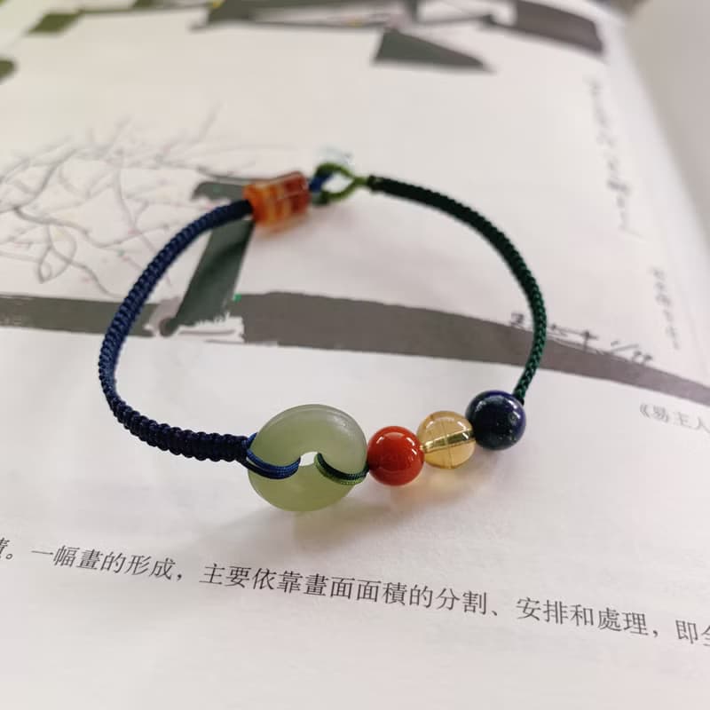 售完供欣賞 覓得。天然和田玉南紅黃水晶 青金石 瑪瑙翡翠l手鏈