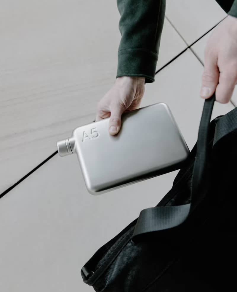memobottle A5 1080ml 不鏽鋼筆記本薄型水壺 (Satin)