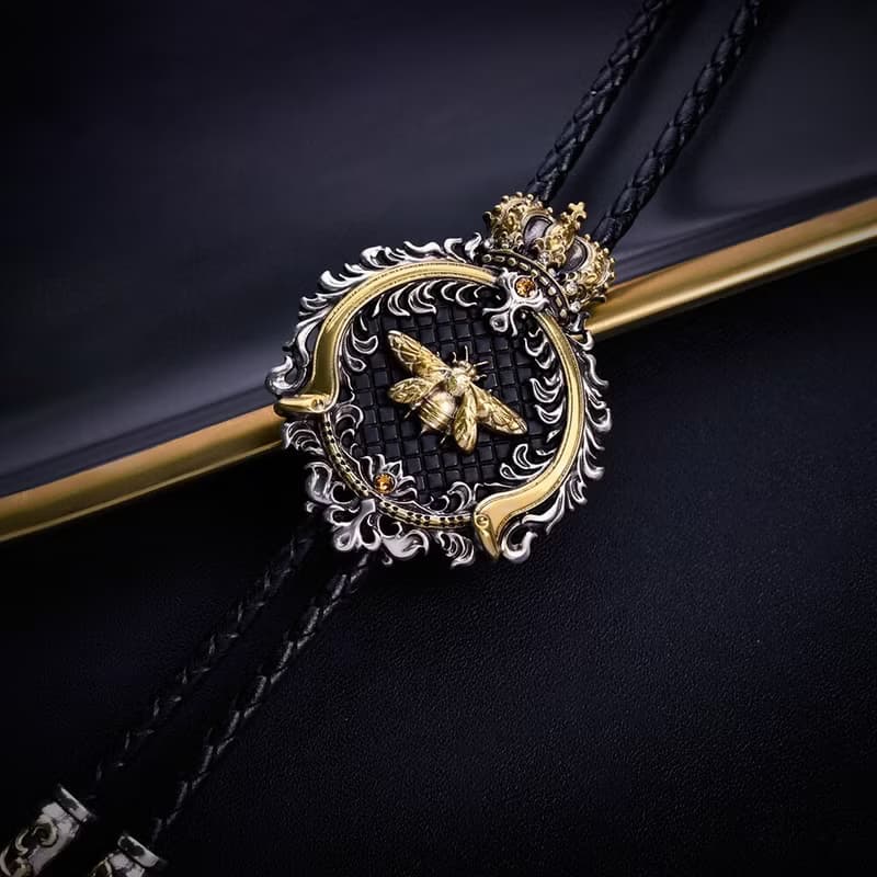 貴族蜂芒 保羅領帶 Bolo Tie 真皮 皮革項鍊 皮繩領帶 長項鍊
