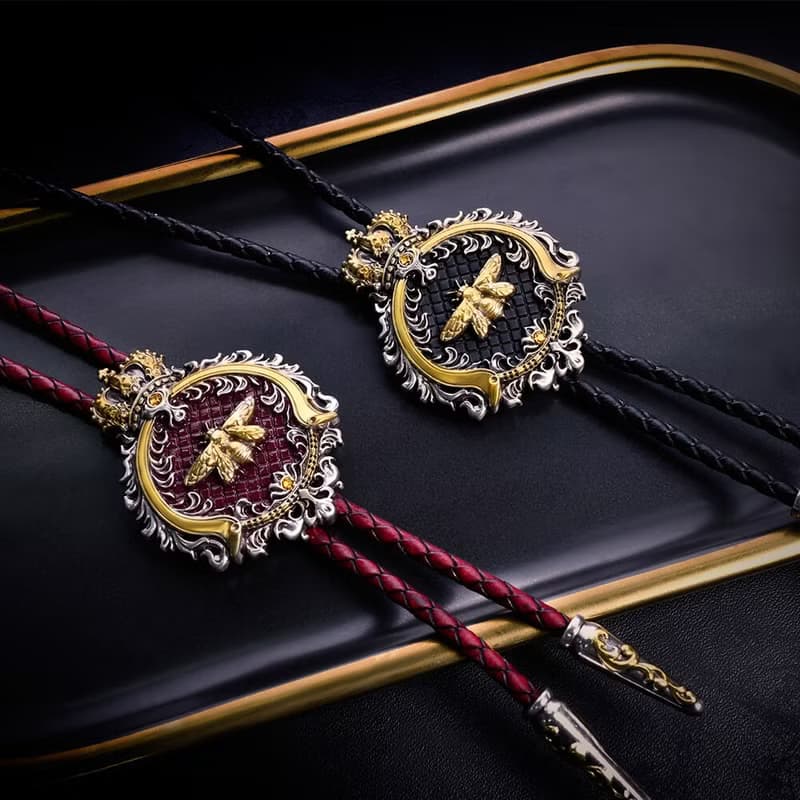 貴族蜂芒 保羅領帶 Bolo Tie 真皮 皮革項鍊 皮繩領帶 長項鍊