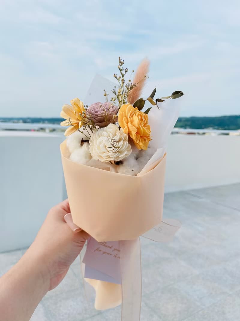 日式乾燥花束 乾燥花 永生花 生日送禮 告白