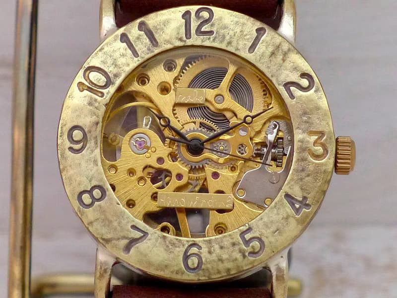 BHW048 手巻き35mm Brass(真鍮)モデル 手作り腕時計 (BHW048)