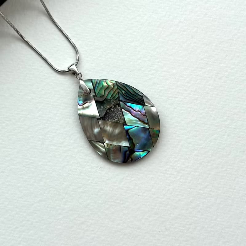 【幸福貝殼】貝殼水滴鍍銀項鏈 海洋沙灘 夏天配搭 去除雜念