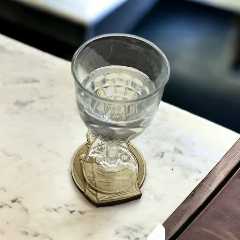 Cats on Cardboxes Wooden Coaster Set – Unique Cat Wooden Drink Coasters - Kitten