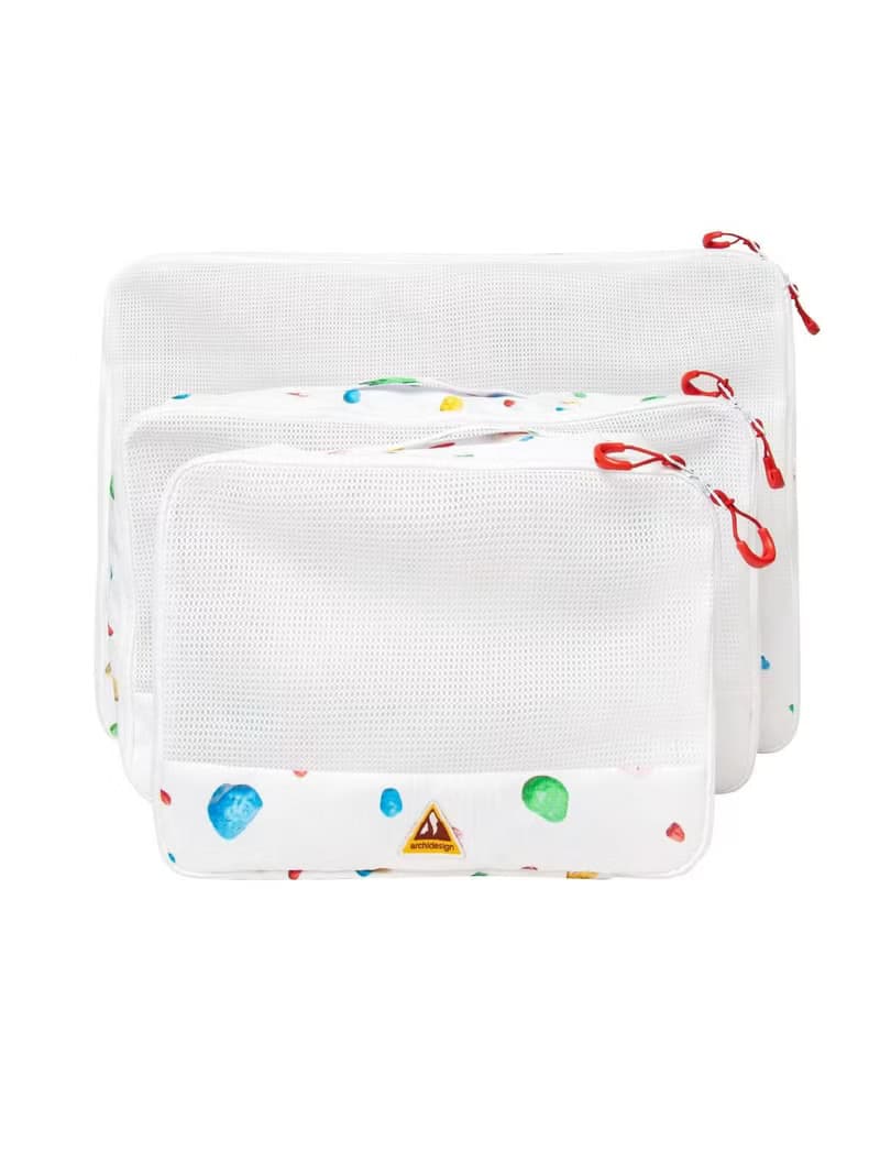 archi阿吃 石頭巧克力印花旅行收納洗漱包衣服內衣分裝包防水便攜