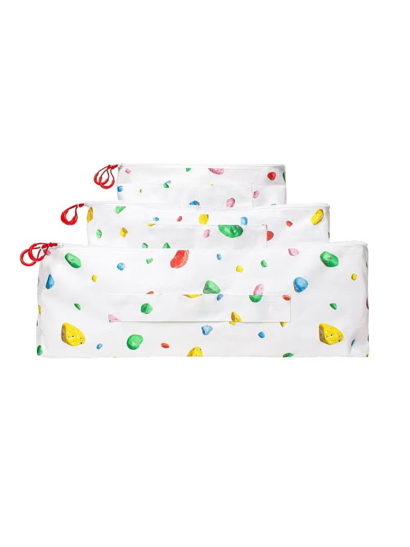 archi阿吃 石頭巧克力印花旅行收納洗漱包衣服內衣分裝包防水便攜