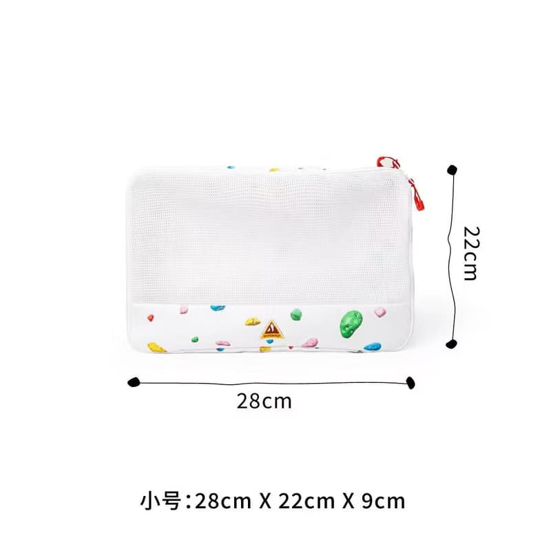 archi阿吃 石頭巧克力印花旅行收納洗漱包衣服內衣分裝包防水便攜