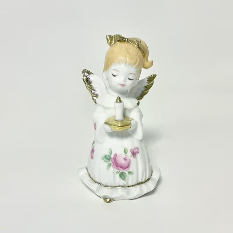 バラのドレスの天使のオーナメント(キャンドル)