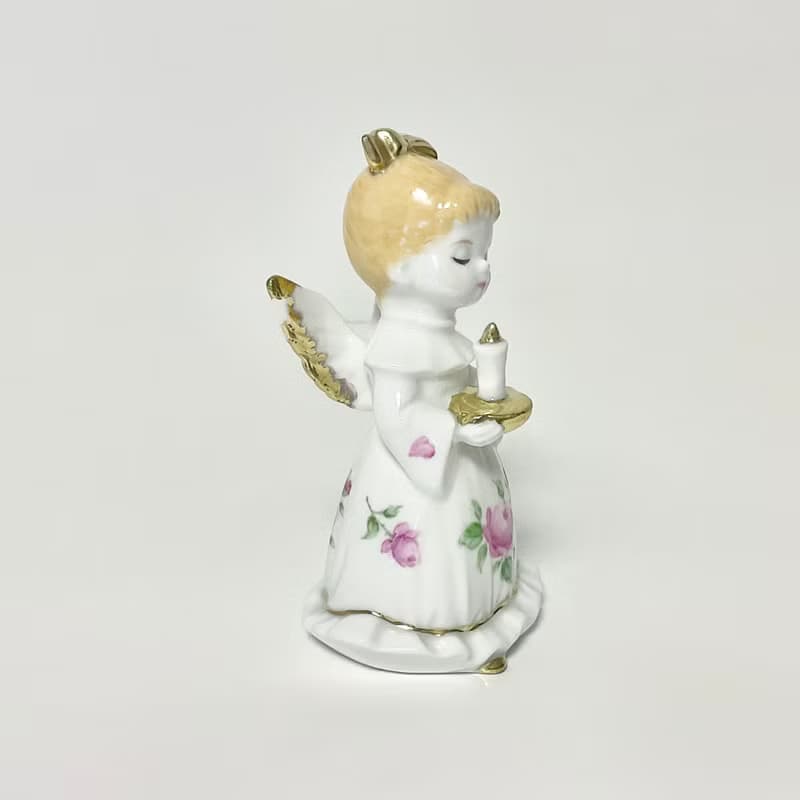 バラのドレスの天使のオーナメント(キャンドル)