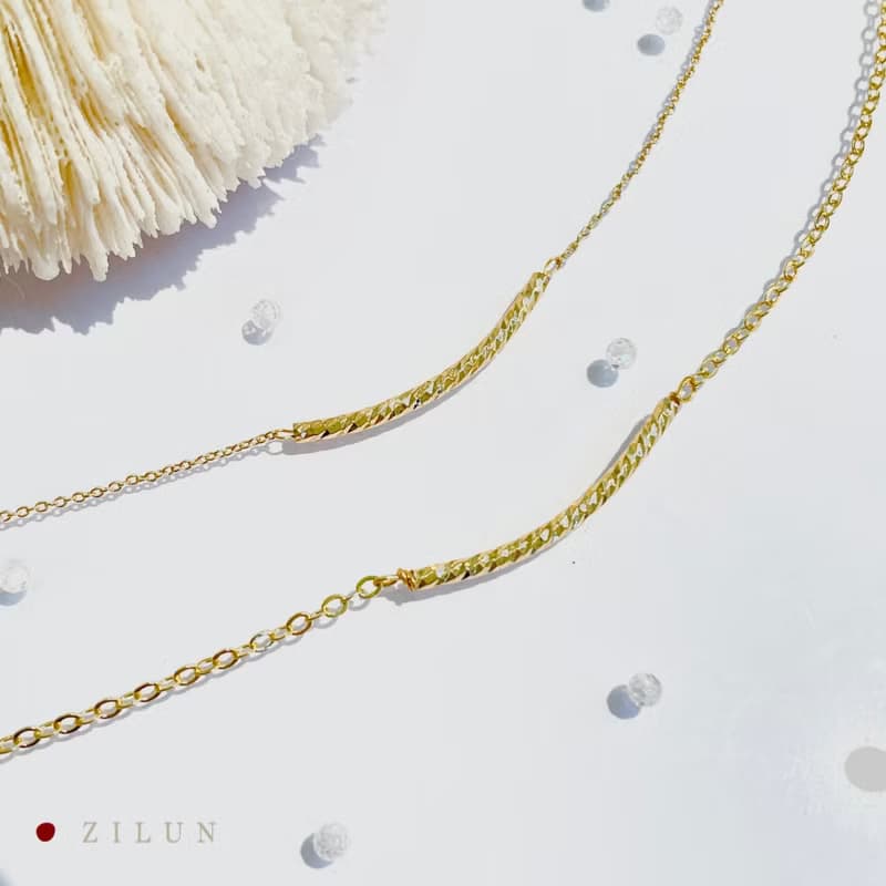 │簡約│粼粼波光 • 手鍊 • 14K注金 • 14kgf