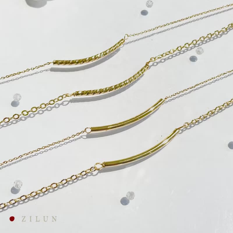 │簡約│粼粼波光 • 手鍊 • 14K注金 • 14kgf