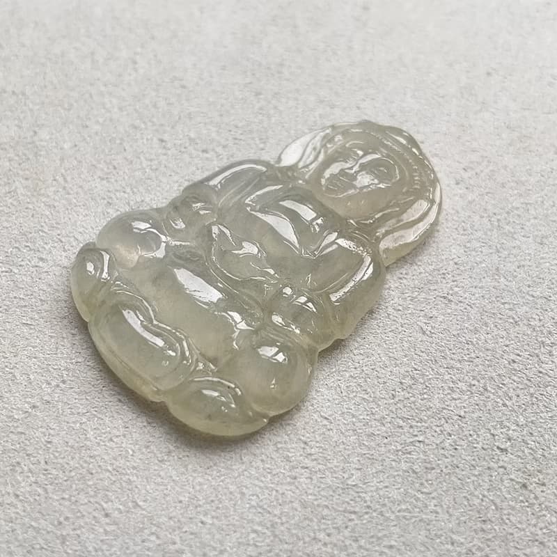 冰種翡翠觀音菩薩 | 天然緬甸玉翡翠A貨