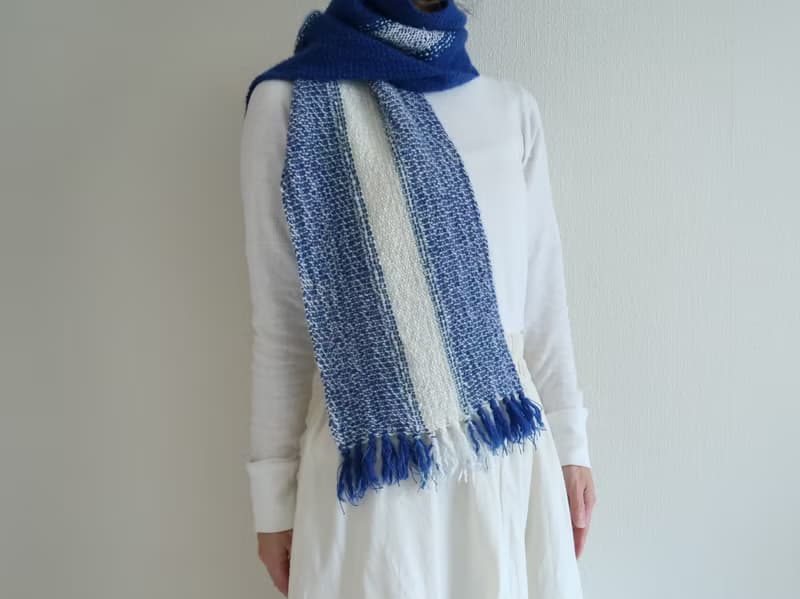 手織りマフラー　wool　sky×snow　gift　情人節　春節　生日禮物　Shawl (S) 52