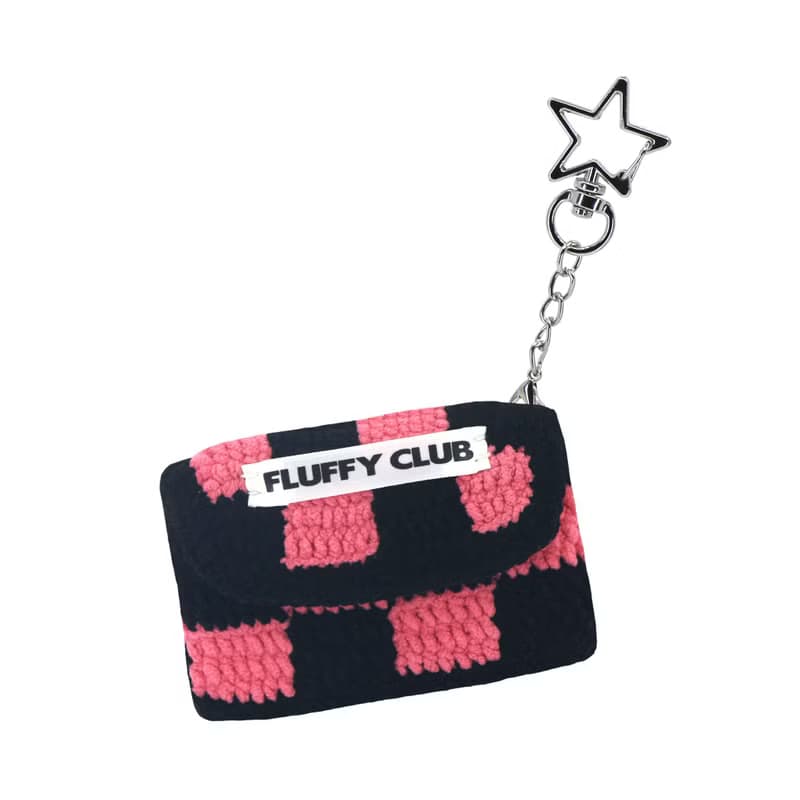 棋盤格編織卡夾 方格紋零錢包