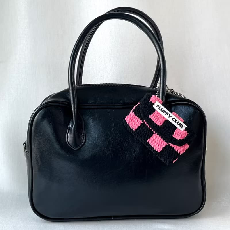 棋盤格編織卡夾 方格紋零錢包