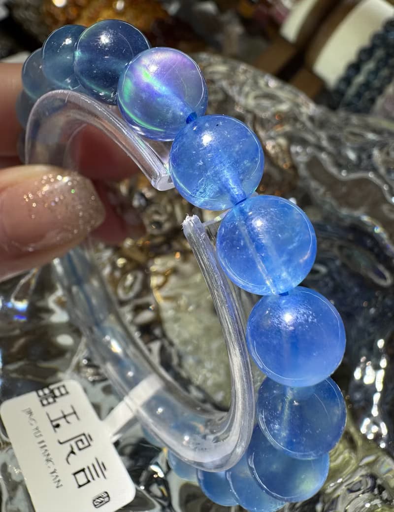 小精品星耀銀河閃亮漸層海洋星光海藍寶9mm21g釋放壓力舒緩情緒