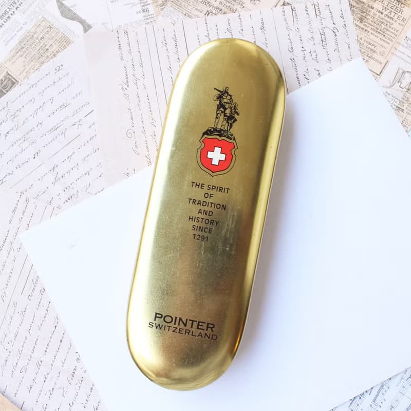 【特價】瑞士早期彈殼鉛筆原子筆銅製禮盒組