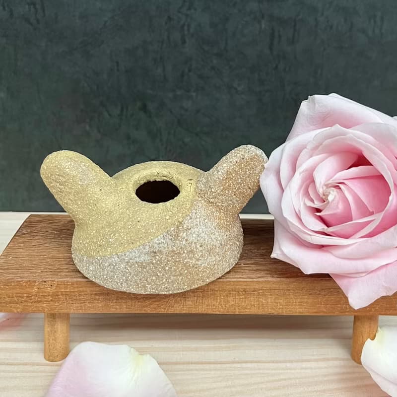 A Lu 貓咪陶花器搖搖有聲/適合乾燥花/擺飾/擴香器/禮物/手作手繪