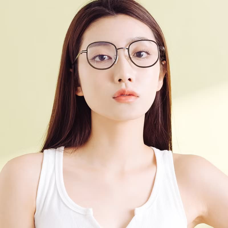 里森的光和綠茵│質感歐碧綠溫莎圈縷空造型圓框UV400濾藍光眼鏡