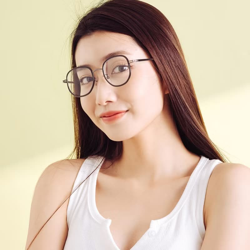 里森的光和綠茵│質感歐碧綠溫莎圈縷空造型圓框UV400濾藍光眼鏡