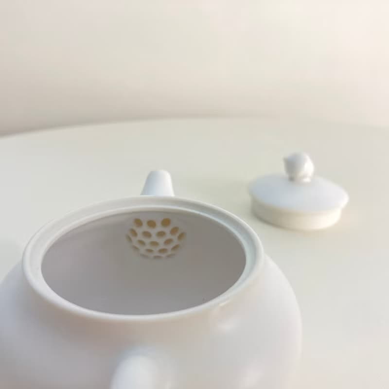 【白瓷茶具】橡實鈕蓋－100ml小茶壺