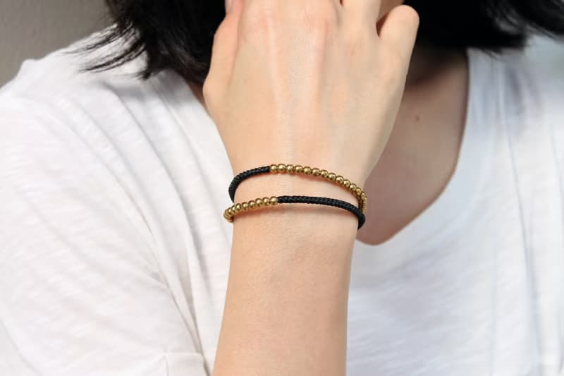 黃銅珠子編織手鍊手編織子線手鐲男女皆宜