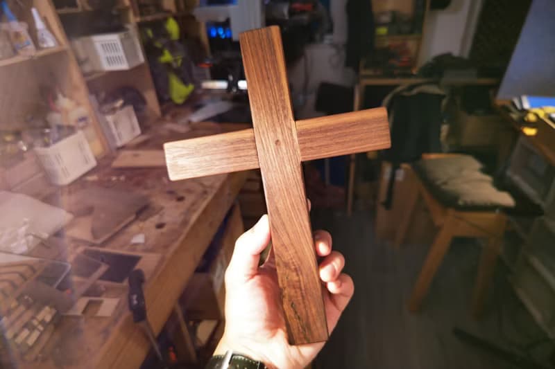 手作木作 實木十字架 受洗禮物