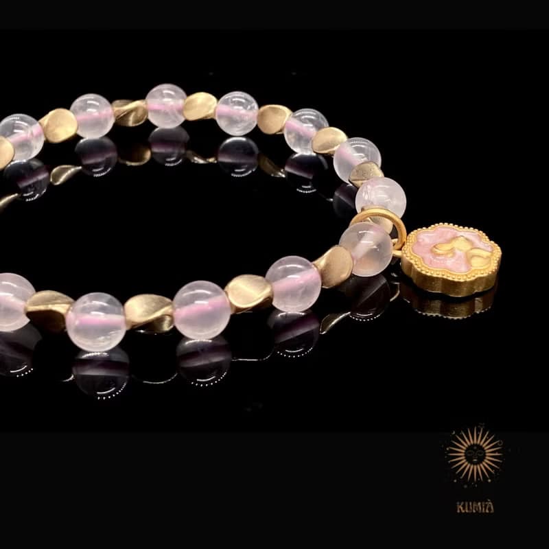 【月櫻兔/ Cherry Blossom Moon】中秋好物月櫻兔粉晶手鍊