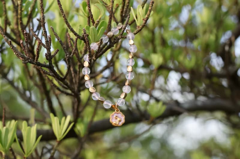 【月櫻兔/ Cherry Blossom Moon】中秋好物月櫻兔粉晶手鍊