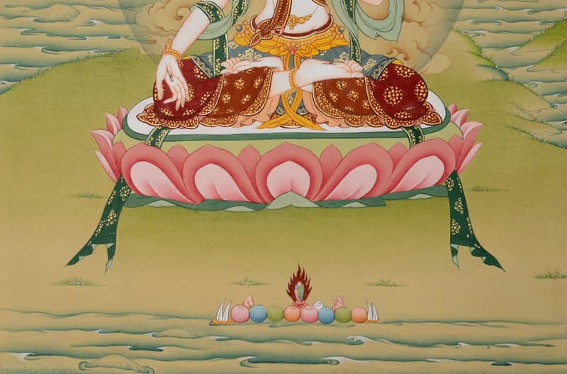 正宗的白度母唐卡  神聖恩典