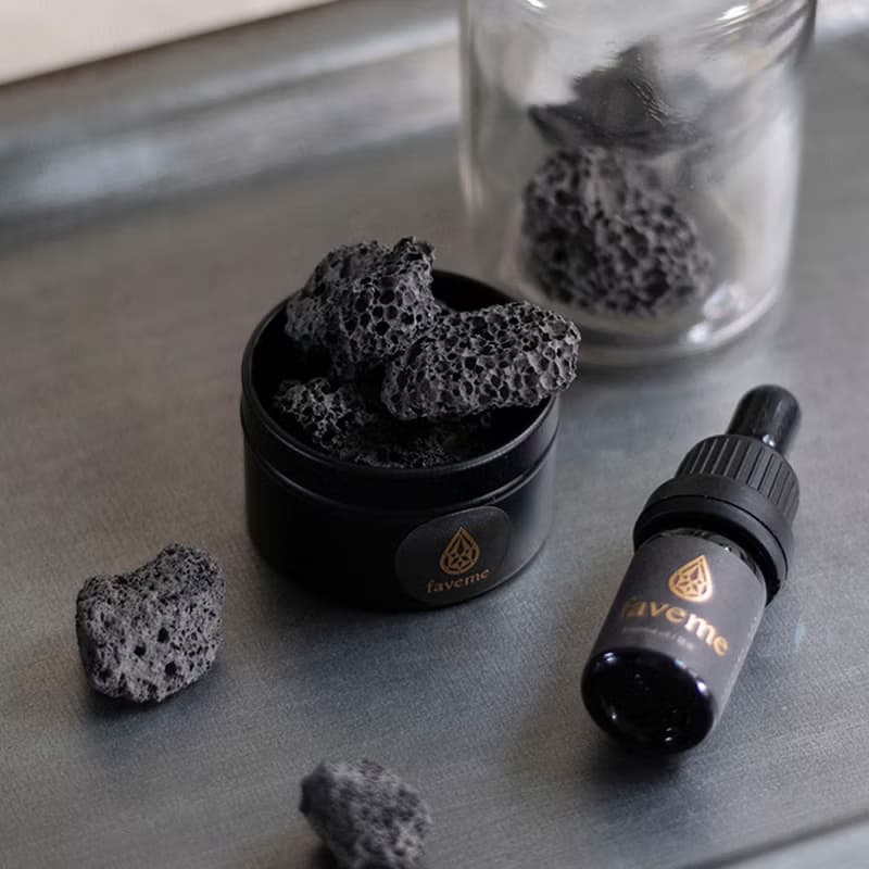 天然礦石擴香禮盒 黑火山石