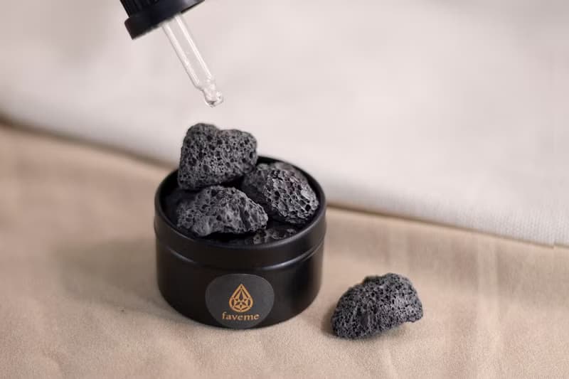 天然礦石擴香禮盒 黑火山石