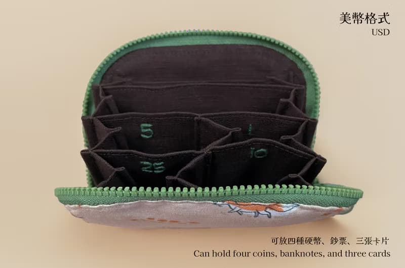 【手作錢包】台美日韓幣分類零錢包 / 6格 / 4格