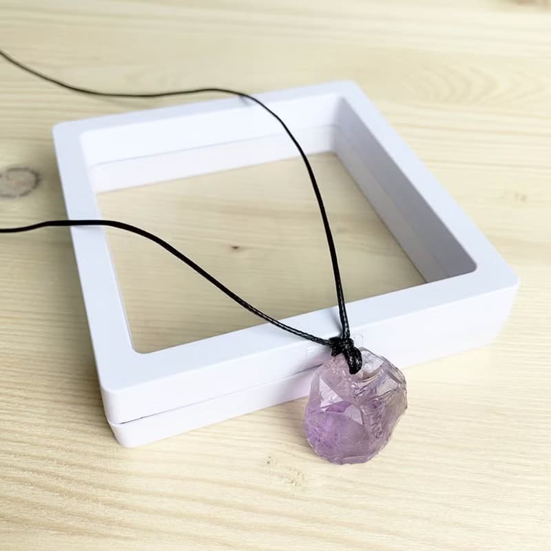 |原石吊墜系列|紫水晶(項鍊x鎖骨鍊x皮繩x手工製作)