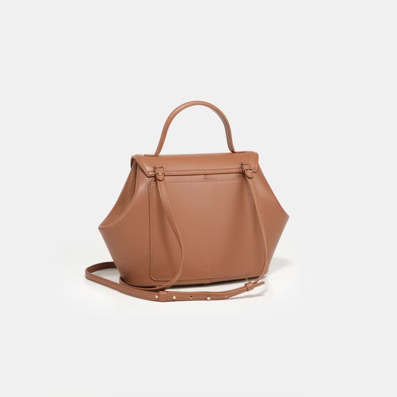 The Miro Bag 玉米基純素皮革 手提包 斜背包 棕色