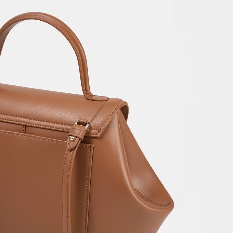 The Miro Bag 玉米基純素皮革 手提包 斜背包 棕色