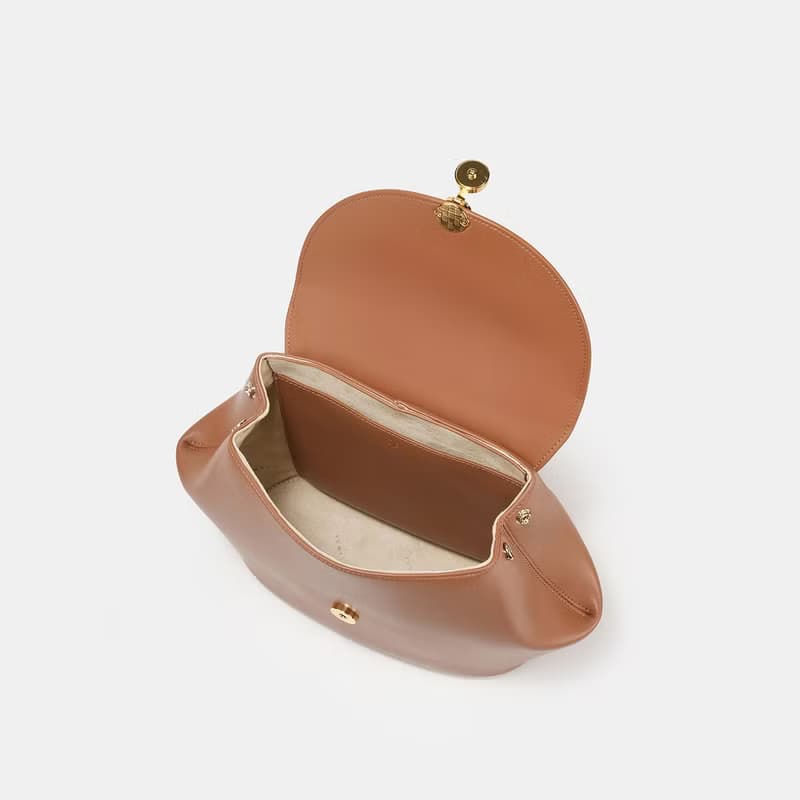 The Miro Bag 玉米基純素皮革 手提包 斜背包 棕色