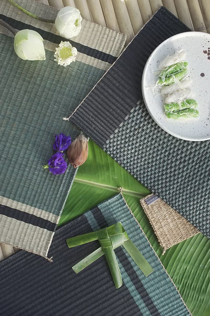 Set 2, Indigo Housewarming, Home Gifts, placemat, table mat, jute platemat