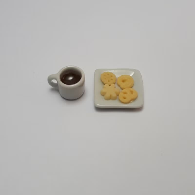 Break Time Coco Chocolate Cookies hot drink Food Miniature Dollhouse collectible