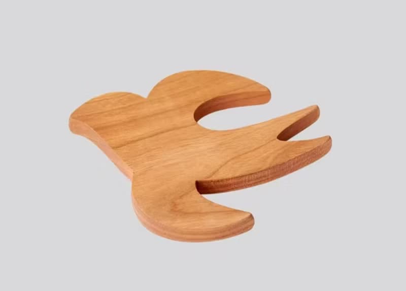 胡桃木磁吸冰箱貼  飛燕壁貼牆貼  可膠粘 可做杯墊