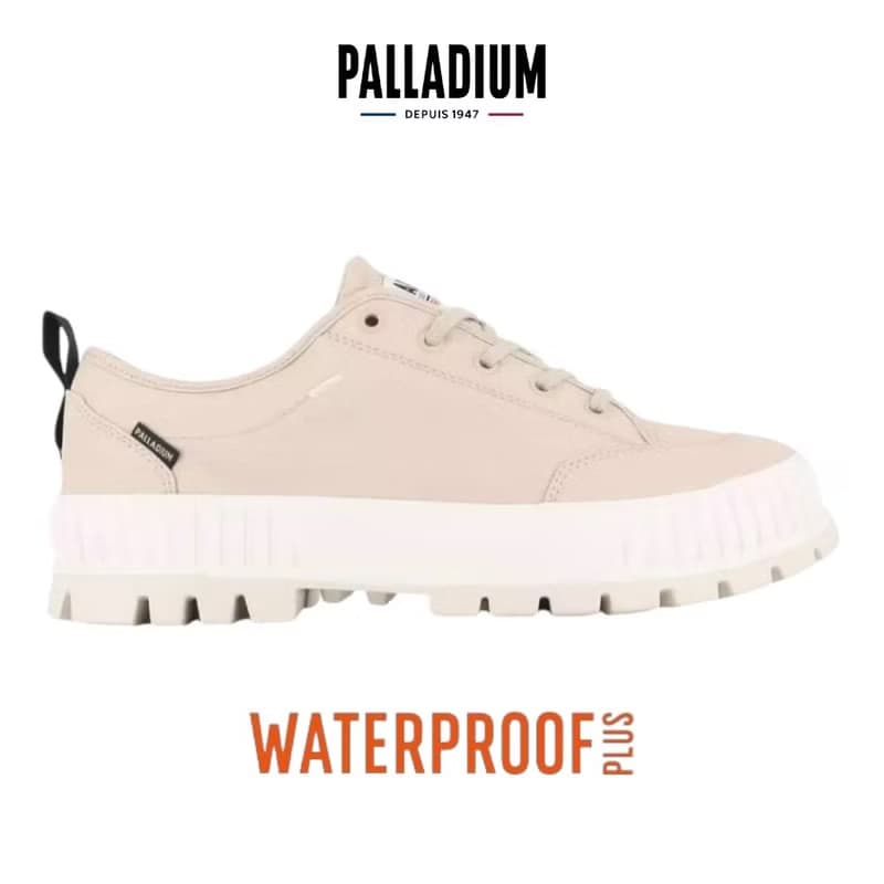 PALLADIUM PALLASHOCK LO WP+厚底巧克力低筒防水鞋 奶茶 74408