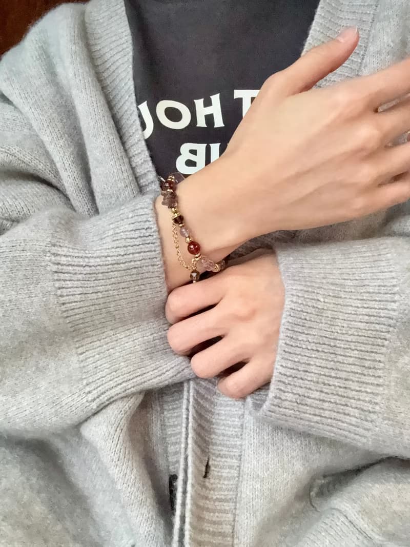 紫醉金瀰紫晶貔貅超七轉運手鍊 - 18K金醫療鋼/紫水晶貔貅/超級七