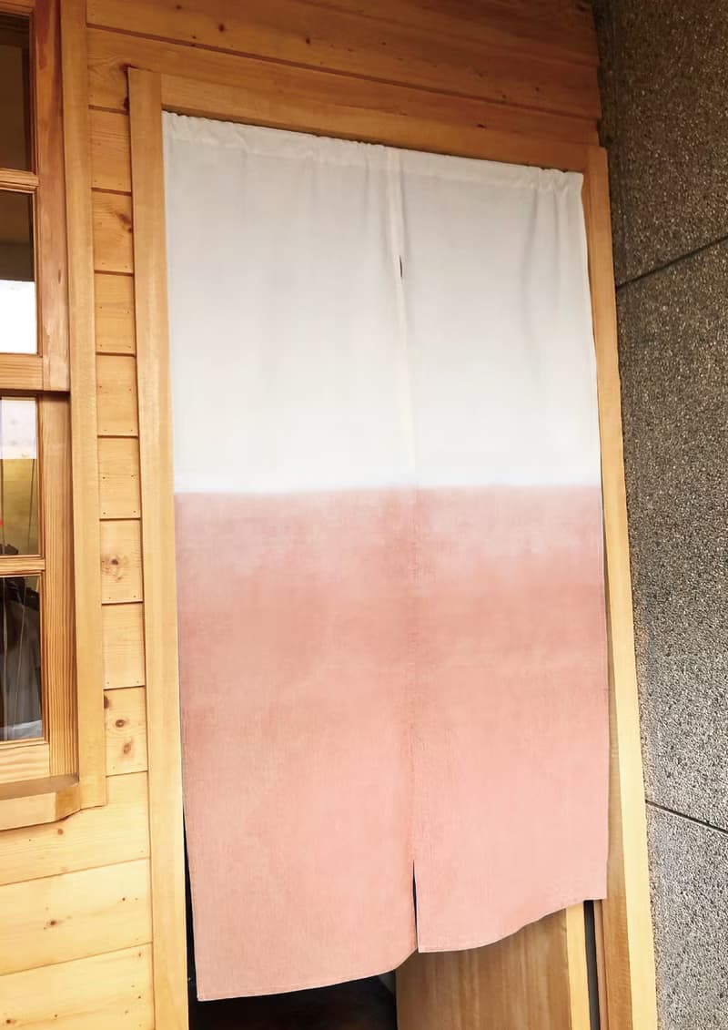 有機棉茜草染日式中門簾 Organic Cotton