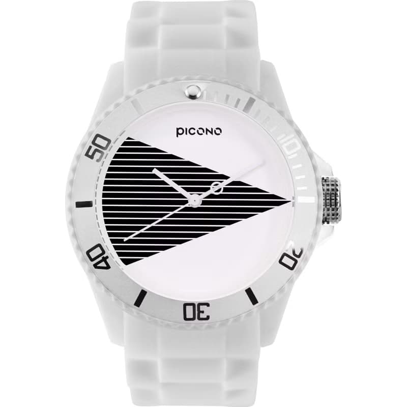 【PICONO】黑與白的對話運動手錶-白 / BA-BW-02
