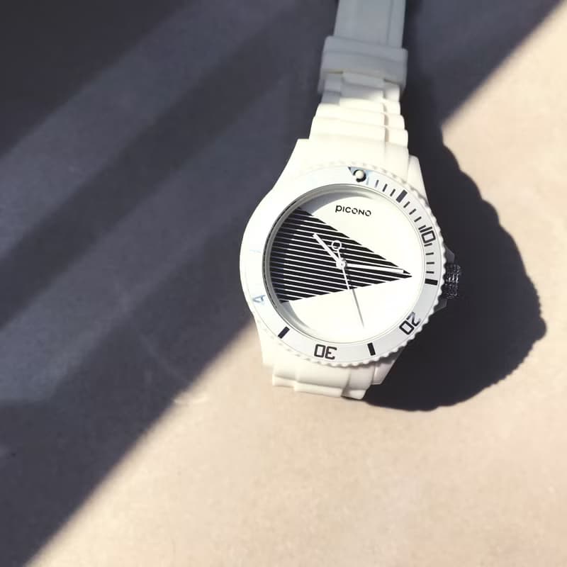 【PICONO】黑與白的對話運動手錶-白 / BA-BW-02
